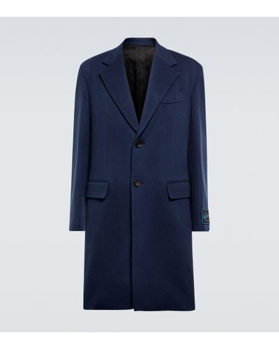 Lanvin Single-breasted Wool Coat - Blue