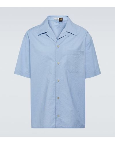 Loewe Paula's Ibiza Cotton-blend Bowling Shirt - Blue