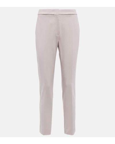 Max Mara Mid-rise Straight Jersey Pants - Gray