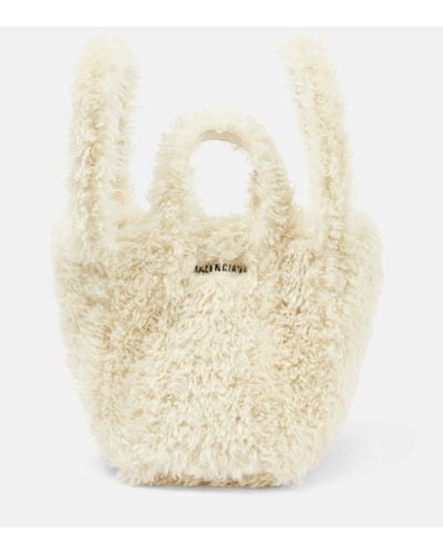 Balenciaga Everyday 2.0 Xs Faux Fur Tote Bag - White