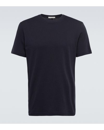 The Row T-Shirt Luke aus Baumwoll-Jersey - Blau