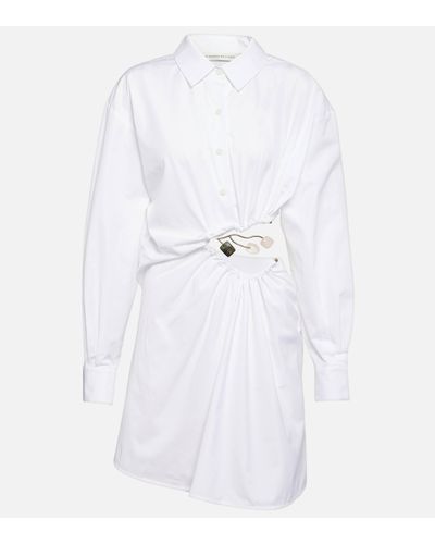 Christopher Esber Robe chemise en coton - Blanc