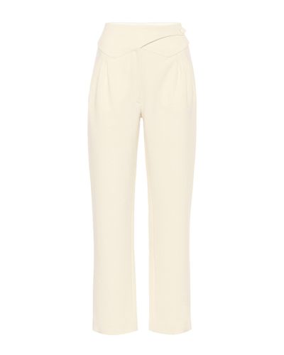 Blazé Milano Resolute Basque High-rise Wool Trousers - Natural