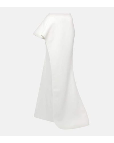Maticevski Falda larga Ambience de crepe - Blanco