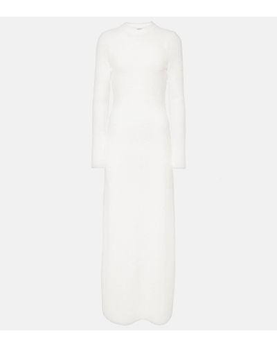Proenza Schouler Lara Cutout Boucle Maxi Dress - White