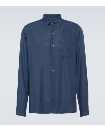Tom Ford Leisure Lyocell Shirt - Blue