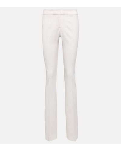 Blumarine Pantalones ajustados de tiro medio - Blanco