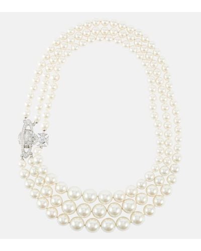 Vivienne Westwood Verzierte Halskette Graziella - Weiß