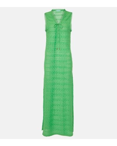 Melissa Odabash Maddie Crochet Maxi Dress - Green