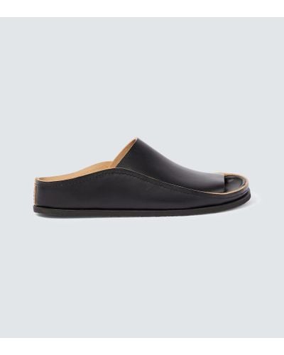 Lemaire Leather Sandals - Black