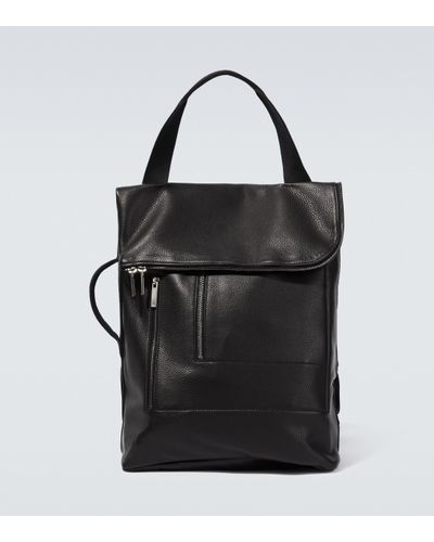 Rick Owens Rucksack aus Leder - Schwarz