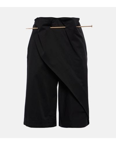 Loewe Cotton Cargo Shorts - Black