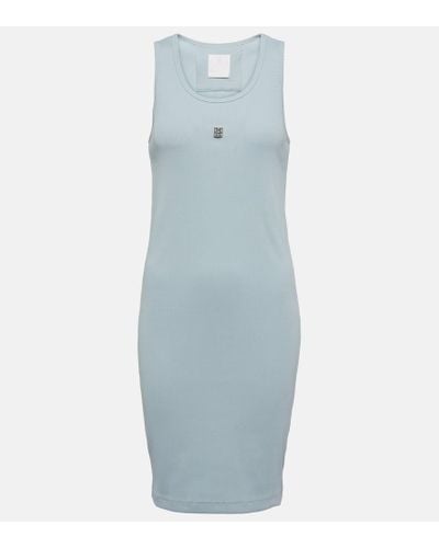 Givenchy Vestido corto de algodon con 4G - Azul