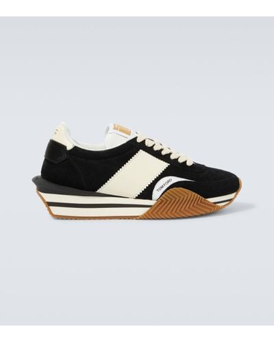 Tom Ford Baskets James en daim - Marron