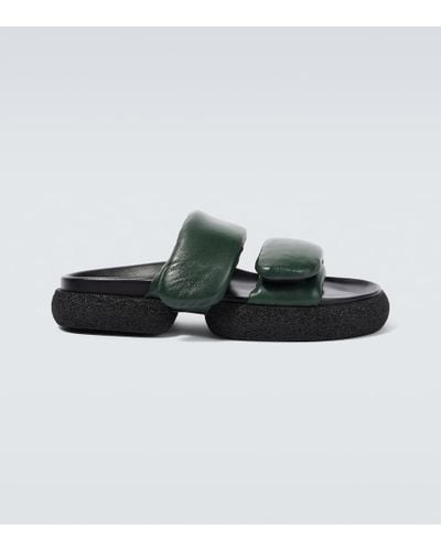 Dries Van Noten Padded Leather Sandals - Black