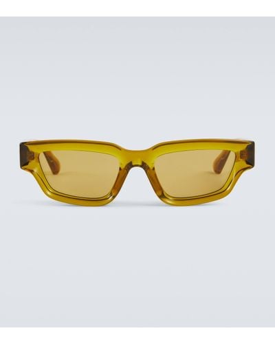 Bottega Veneta Rectangular Sunglasses - Yellow