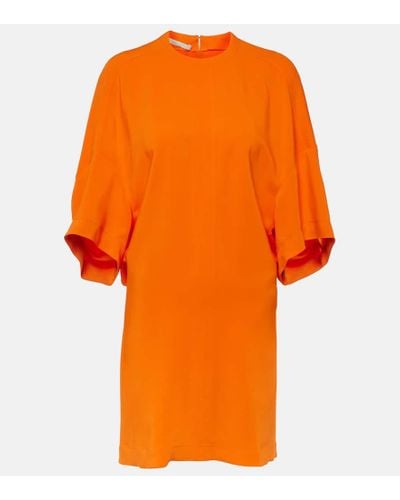 Stella McCartney Vestido corto de jersey - Naranja