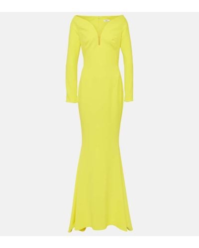 Safiyaa Wilson Crepe Gown - Yellow