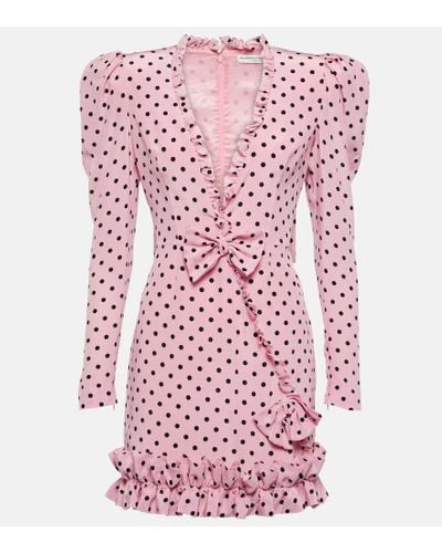 Alessandra Rich Minikleid aus Seide - Pink