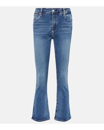 AG Jeans Mid-Rise Cropped Jeans Jodi - Blau