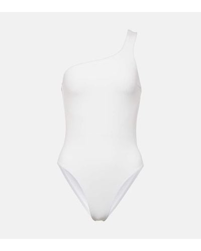 Isabel Marant Sage Cutout One-shoulder Swimsuit - White