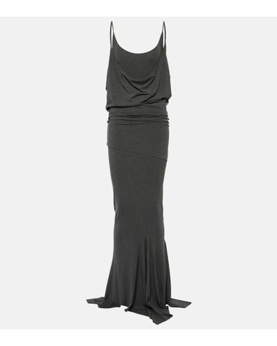 The Attico Jersey Maxi Dress - Black