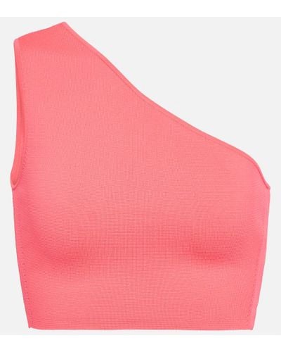 Victoria Beckham Vb Body One-shoulder Cropped Top - Pink