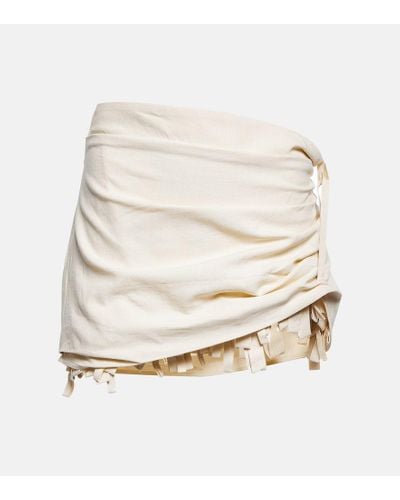 Jacquemus Artichaut Ruffled Miniskirt - White
