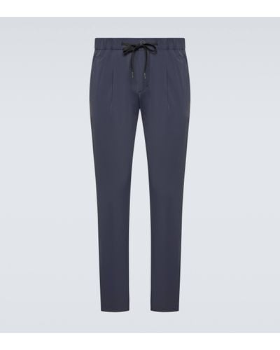 Herno Pleated Straight Trousers - Blue