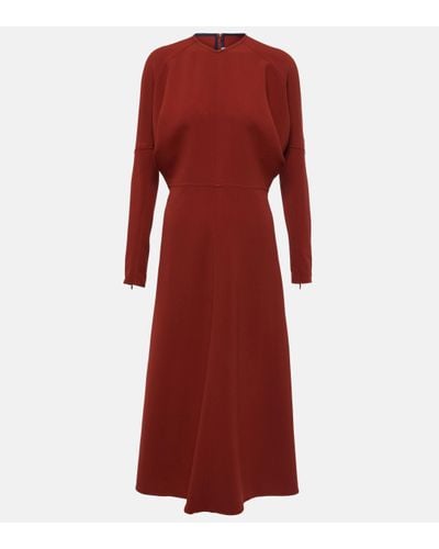 Victoria Beckham Dolman Cady Midi Dress - Red