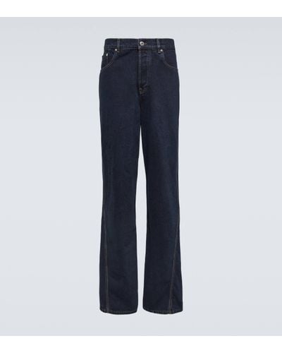 Lanvin Panelled Straight Jeans - Blue