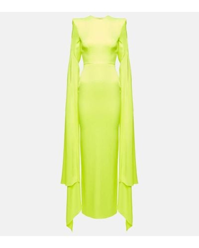 Alex Perry Bennett Satin Gown - Yellow