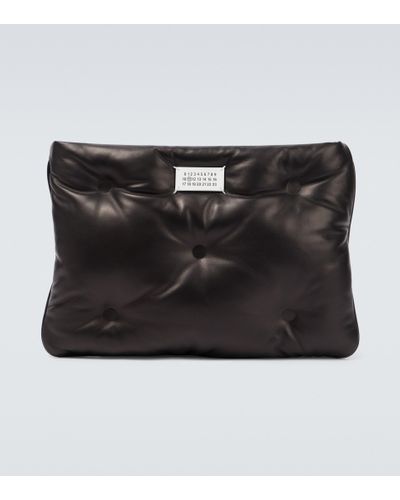 Maison Margiela Quilted Leather Pouch - Black