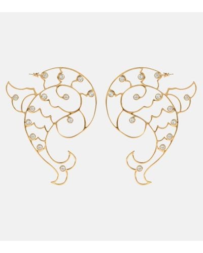 Emilio Pucci Swarovksi Crystal-embellished Earrings - Metallic