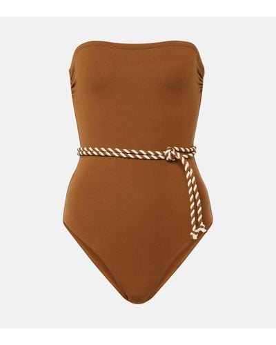 Eres Majorette Strapless Swimsuit - Brown