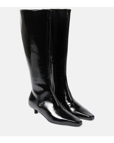 Totême The Slim Leather Knee-high-boots - Black