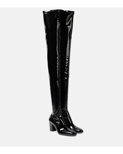 Saint Laurent Betty Latex Over-the-knee Boots - Black