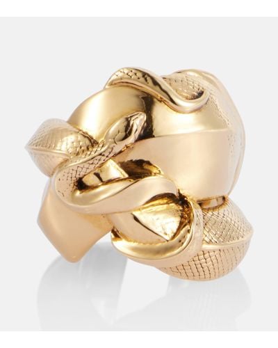 Alexander McQueen Snake Ring - Metallic