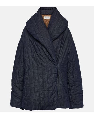 Dries Van Noten Voltaire Denim Puffer Jacket - Blue