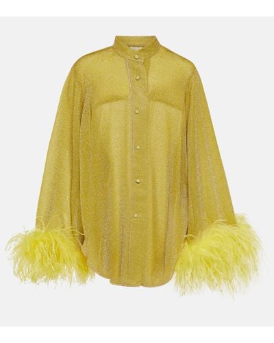 Oséree Lumiere Plumage Blouse - Yellow