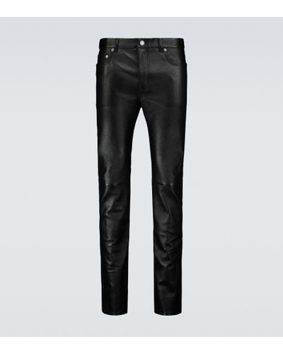 Saint Laurent Skinny-fit Stretch Leather Pants - Black