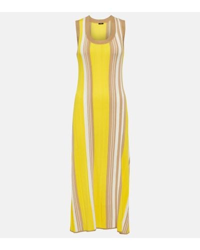 JOSEPH Striped Midi Dress - Yellow