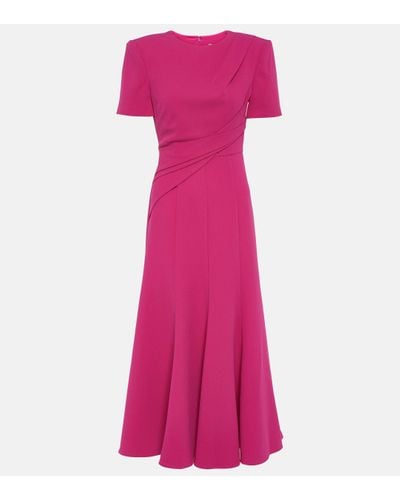 Roland Mouret Draped Cady Midi Dress - Pink