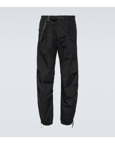 and wander Technical Tapered Trousers - Black