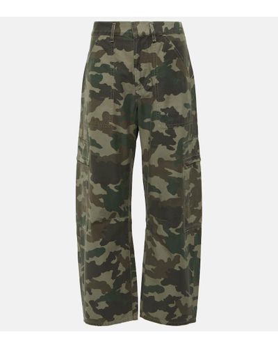 Citizens of Humanity Pantaloni cargo Marcelle in twill - Verde