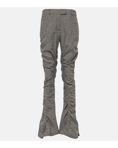 Acne Studios Paija Printed Flared Trousers - Grey