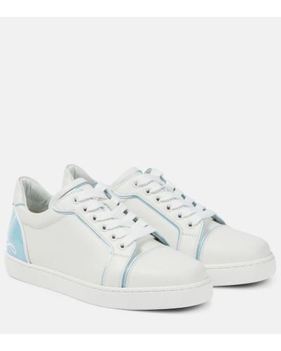 Christian Louboutin Fun Vieira Brand-embellished Leather Low-top Sneakers - White