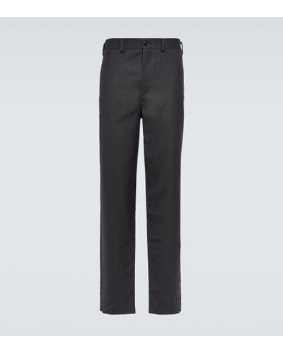 Undercover Slim Wool And Mohair Trousers - Grey