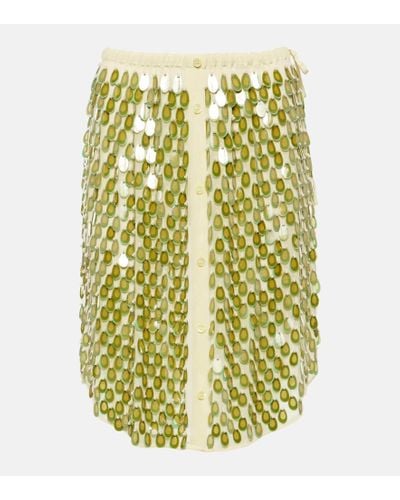 Dries Van Noten Sequined Miniskirt - Metallic