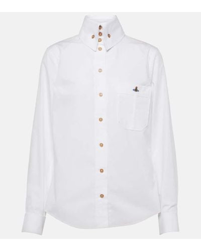 Vivienne Westwood Camisa Classic Krall de algodon - Blanco
